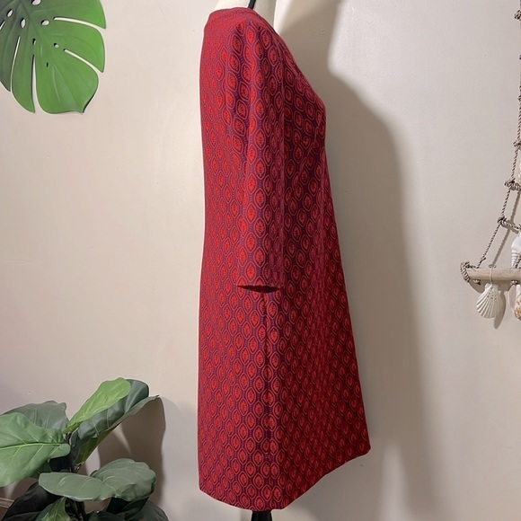 Boden Easy Notch Neck Mini Shift Dress in Red size 8 - Picture 11 of 14